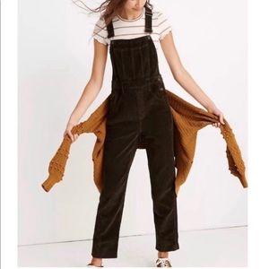 Madewell Straight Leg Corduroy Overalls